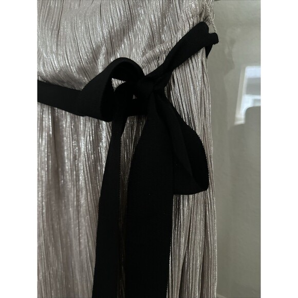 Express Women’s Small Dress Metallic Silver Short One Shoulder Holiday Party - Picture 2 of 5